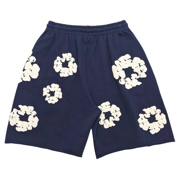 Denim Tears The Cotton Wreath Shorts Navy - Picture 2 of 3
